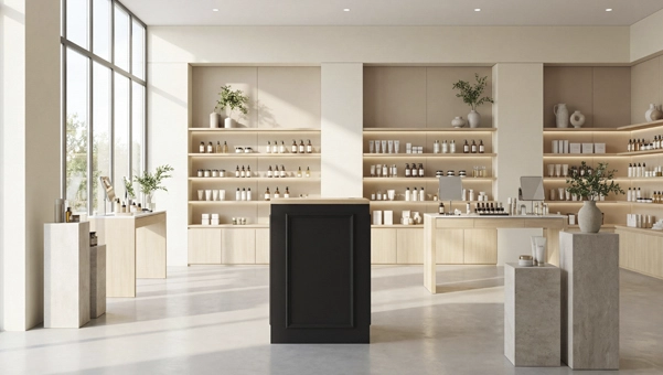 Punto de cobro negro pequeño 68 x 68 cm fabricado con madera sostenible en España