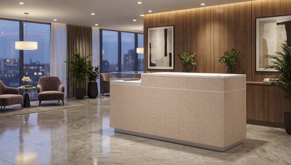 mostrador vitrina recepción hotel lujo Koolhaas 198x68 cm diseño premium