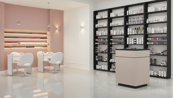 Mostrador para centros de belleza