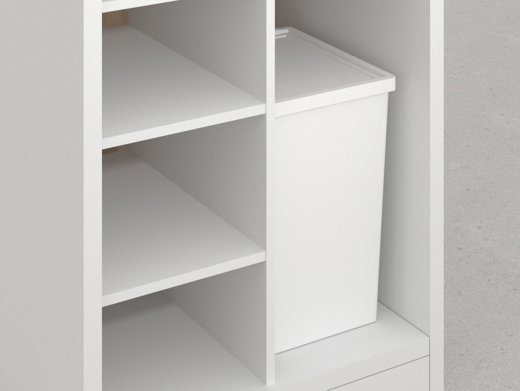Módulo para papelera del mostrador auxiliar Foster 68 x 68 cm