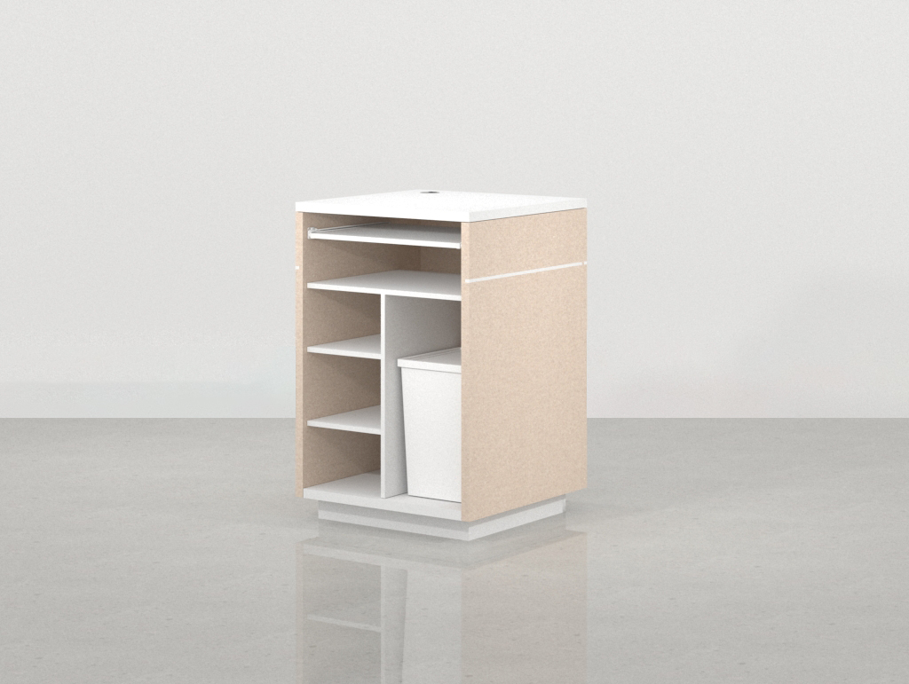 Frontal en Acacia Cream del mostrador de diseño Koolhaas 68 x 68 cm
